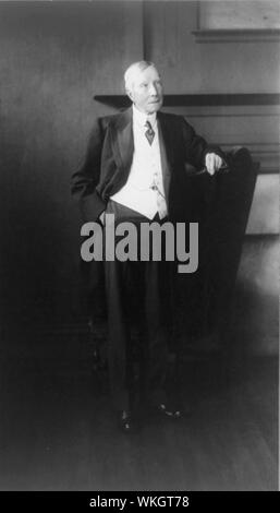 John Davison Rockefeller, full-length portrait, standing, facing right Stock Photo