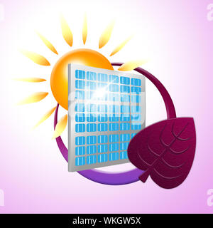 Solar Panel Meaning Eco Friendly And Summer Stock Photo