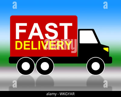 Fast Truck Representing High Speed And Transport Stock Photo
