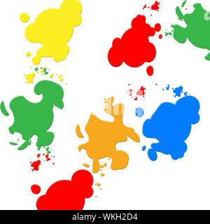 Colors Splash Meaning Blobs Blob And Paint Stock Photo