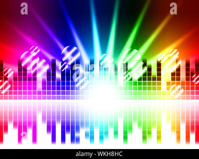 Bright Colors Background Meaning Rays Frequencies And Balls Stock Photo