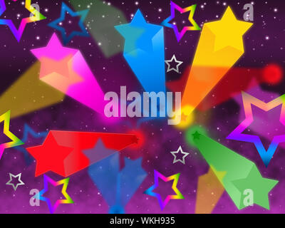 Colorful Stars Background Meaning Rainbow Space And Bright Stock Photo