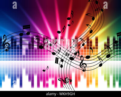 Music Colors Background Meaning Singing Playing Or Disco Stock Photo