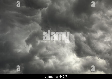 The gloomy sky preceding a storm with dark clouds background Stock ...