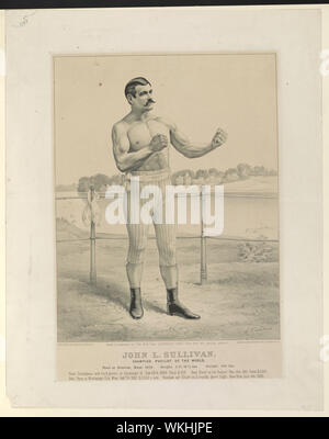 John L. Sullivan, champion pugilist of the world / J. Cameron. Stock Photo