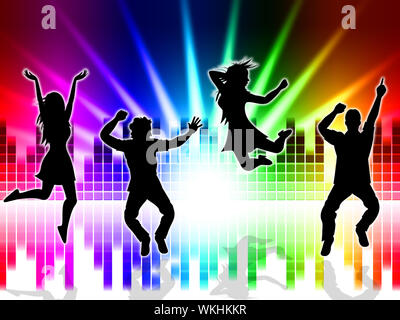 Music Dancing Representing Sound Track And Dance Stock Photo