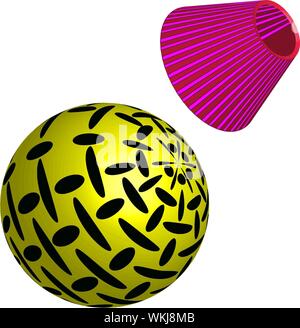 abstract 3D ball logo background design Stock Photo
