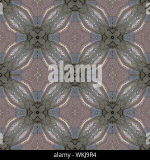 Seamless pattern made from Great argus feathers texture background Stock Photo