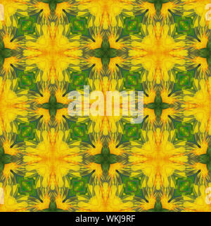 Seamless pattern made from Sun Conure feathers texture background Stock Photo