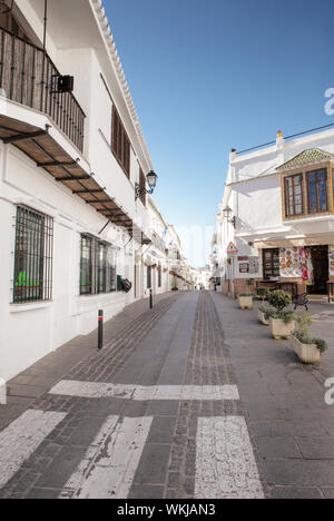 side street and roads of the tourist town and building in mijas spain Stock Photo