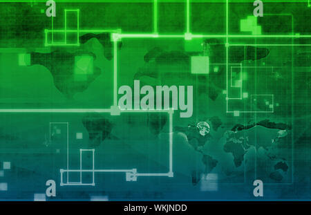 Global Network Concept as a Illustration Art Stock Photo