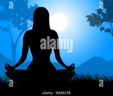Yoga Pose Meaning Calm Trees And Nature Stock Photo, Picture and Royalty  Free Image. Image 30780247.