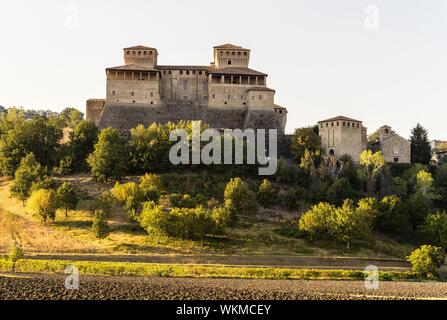 Castello di Torrechiara, Langhirano, Province of Parma, Emilia-Romagna, Italy Stock Photo