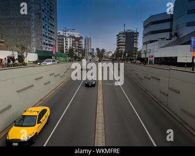 Tunnel Avenida Arequipa with Javier Prado in the district of San Isidro Lima Peru Stock Photo