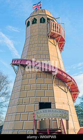 Helter  Skelter in Kew Gardens, London, UK,  during Christmas celebrations during December 2015. Stock Photo