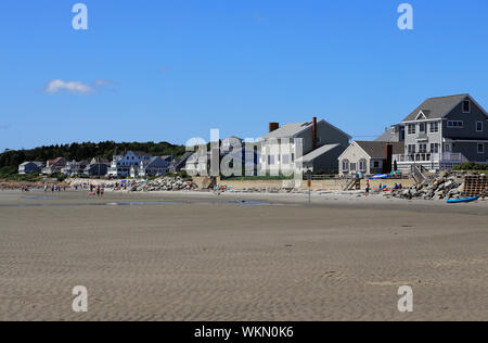 Higgins Beach during low tide hour.Scarborough.Maine.USA Stock Photo