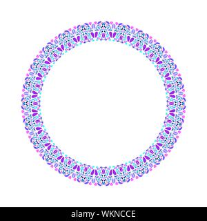 Geometrical gravel mosaic wreath - abstract vector element Stock Vector
