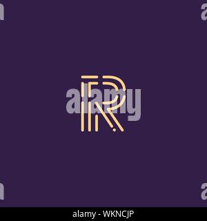 Creative Innovative Initial Letter logo RR R. Minimal luxury Monogram. Professional initial design. Premium Business typeface. Alphabet symbol. Stock Vector