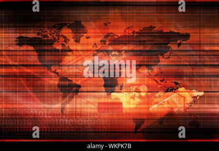 Global Technology and Communications Network as a Concept Stock Photo