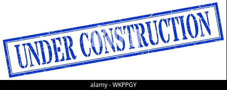 under construction stamp. under construction square grunge sign. under construction Stock Vector