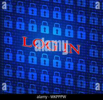 Log In Representing World Wide Web And Www Online Stock Photo