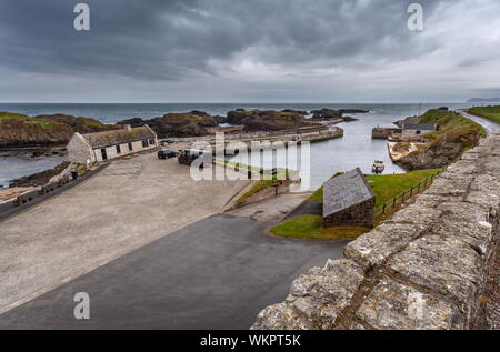 Ballintoy Harbour, Co. Antrim, Northern Ireland. The location was used in the Game of Thrones series Stock Photo