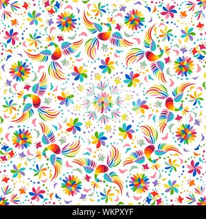 Mexican rainbow seamless pattern Stock Vector
