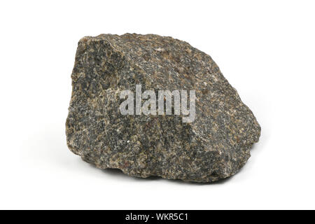 Grungy  granite stone, marble rock isolated on white background. High resolution photo. Full depth of field. Stock Photo