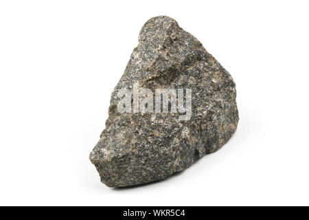 Grungy  granite stone, marble rock isolated on white background. High resolution photo. Full depth of field. Stock Photo