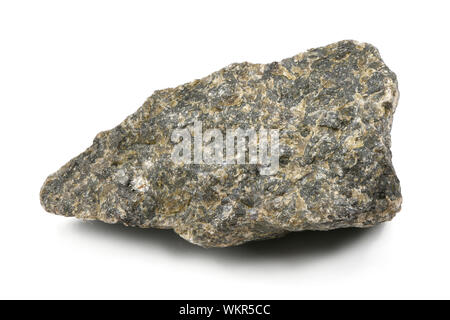 Grungy  granite stone, marble rock isolated on white background. High resolution photo. Full depth of field. Stock Photo