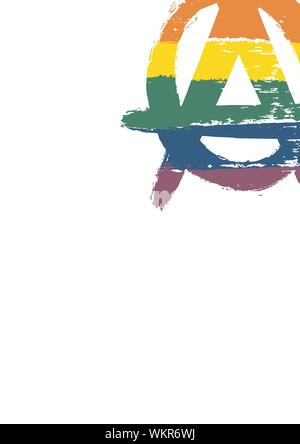LGBTQ Anarchy Symbol Vector Stock Vector
