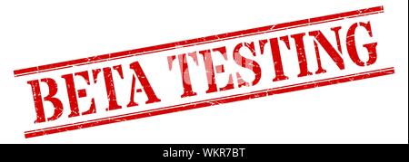beta testing stamp. beta testing square grunge sign. beta testing Stock Vector
