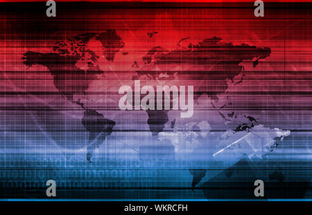 Global Technology and Communications Network as a Concept Stock Photo