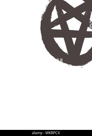 Pentagram Symbol 1 Black Stock Vector