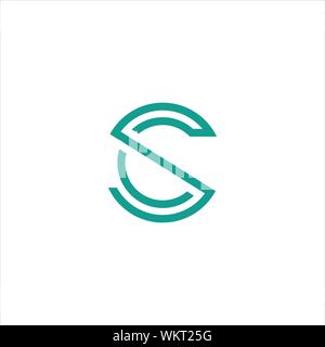 CS and SC creative initial based letter icon logo vector designs Stock Vector