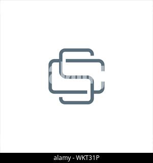 CS and SC creative initial based letter icon logo vector designs Stock Vector
