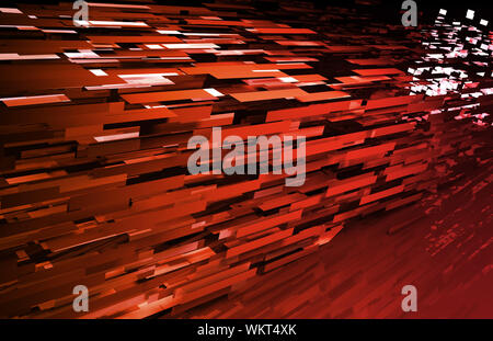 Digital Network with Fast Moving Data Packets Stock Photo