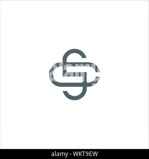 CS and SC creative initial based letter icon logo vector designs Stock Vector