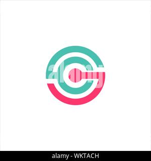 CS and SC creative initial based letter icon logo vector designs Stock Vector