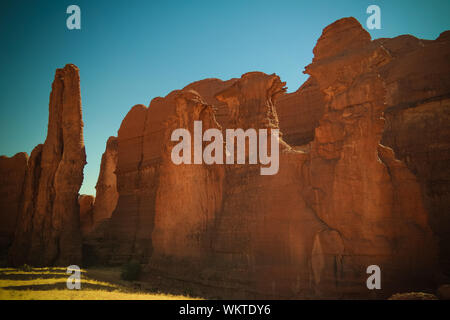 Abstract Rock formation at plateau Ennedi aka stone forest , Chad Stock Photo