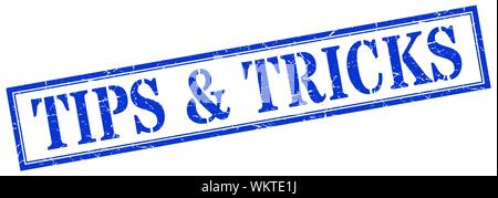 tips & tricks stamp. tips & tricks square grunge sign. tips & tricks Stock Vector
