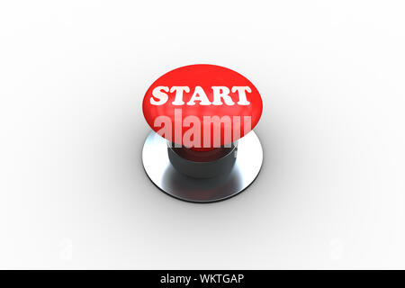 The word start on digitally generated red push button Stock Photo