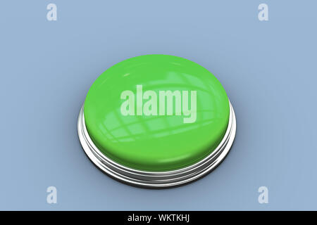 The word start and digitally generated green push button against purple vignette Stock Photo
