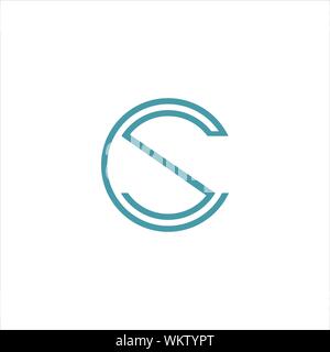 CS and SC creative initial based letter icon logo vector designs Stock Vector