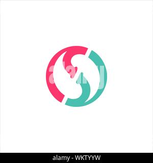 CS and SC creative initial based letter icon logo vector designs Stock Vector