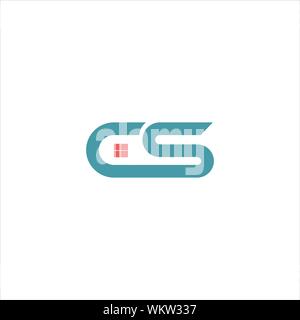 CS and SC creative initial based letter icon logo vector designs Stock Vector