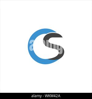 CS and SC creative initial based letter icon logo vector designs Stock Vector