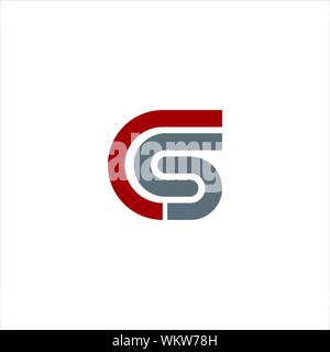 CS and SC creative initial based letter icon logo vector designs Stock Vector