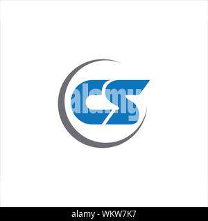 CS and SC creative initial based letter icon logo vector designs Stock Vector