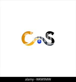 CS and SC creative initial based letter icon logo vector designs Stock Vector